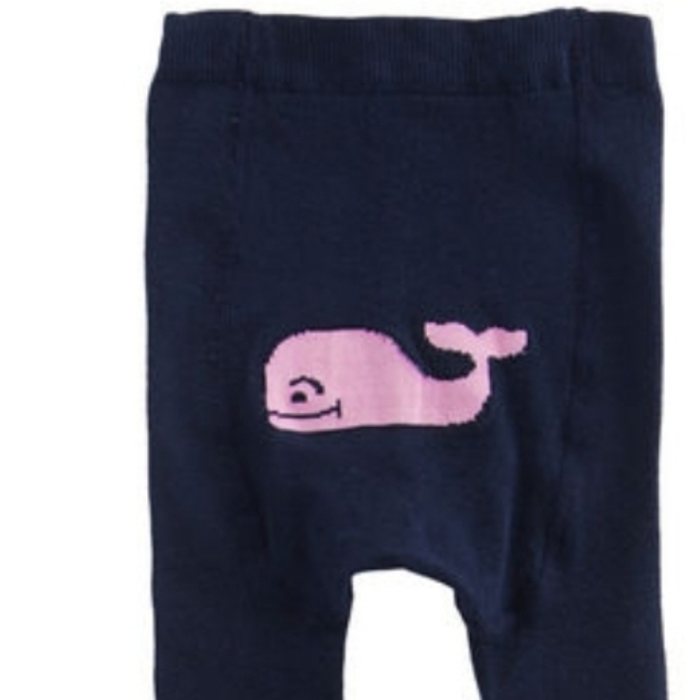 Girls Vineyard Vines Tights Whale Navy 4T XXS